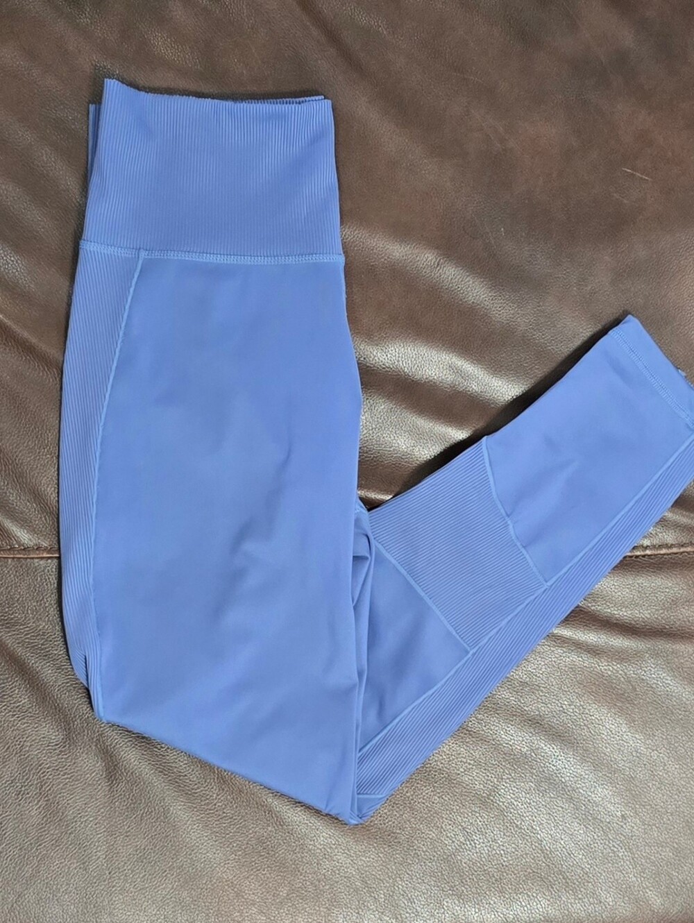Adidas Womens Primegreen High Rise Ribbed Panel Full Length Leggings Medium